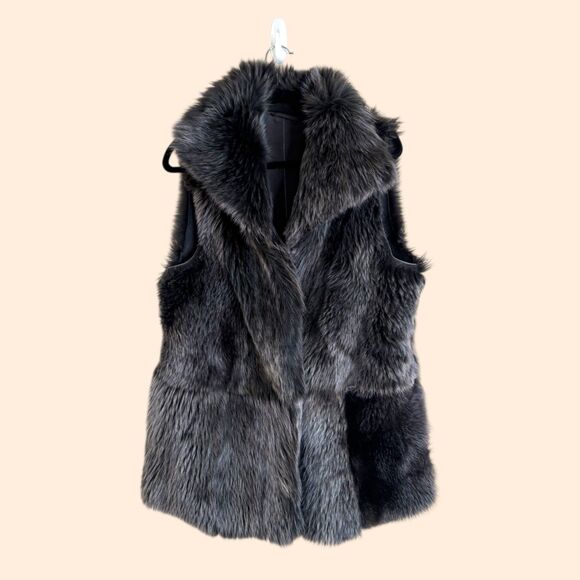 Vince Fur Gilet Vest Jacket - Picture 1 of 6